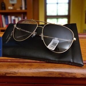 Kurt Geiger Gold Aviator Sunglasses NWT